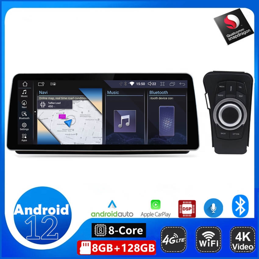 Autoradio Android 12 Pour BMW Série 3 E90 E91 E92 E93 - 8 Cœurs, 4Go RAM, CarPlay, DAB+ - Neuf