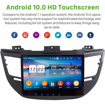 10" Android 10.0 Lecteur DVD GPS Radio Stéréo Navigation pour Hyundai ix35 (2015-2018)-1