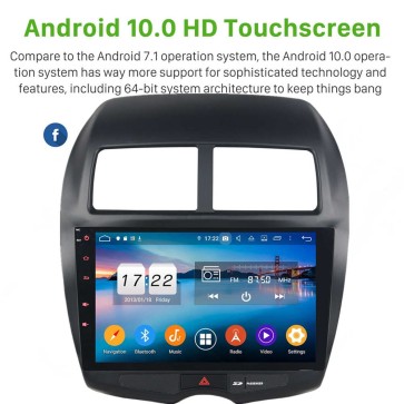 10" Android 10.0 Lecteur DVD GPS Radio Stéréo Navigation pour Citroën C4 Aircross (De 2012)-1