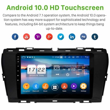 9" Android 10.0 Lecteur DVD GPS Radio Stéréo Navigation pour SsangYong Korando (2019-2020)-1
