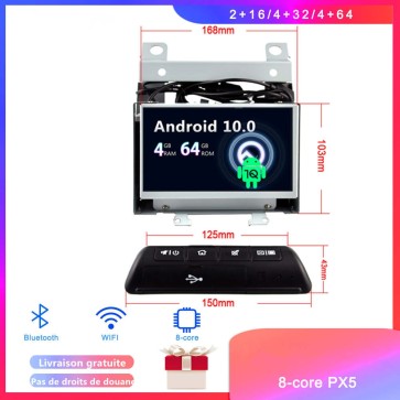 7" Android 10 Autoradio Lecteur DVD GPS Compatible pour Land Rover Freelander 2 (2006-2014)-1