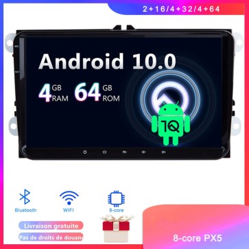 9" Android 10 Autoradio Lecteur DVD GPS Compatible pour SEAT Leon Mk2 (2005-2012)-1