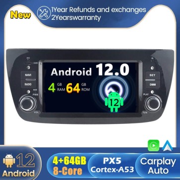 Android 12 Autoradio Lecteur DVD GPS Compatible pour Fiat Doblò (2010-2015)-1