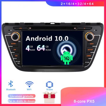 Android 10 Autoradio Lecteur DVD GPS Compatible pour Suzuki SX4 S-Cross (2013-2019)-1