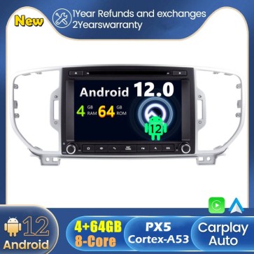 Android 12 Autoradio Lecteur DVD GPS Compatible pour Kia Sportage (2016-2019)-1