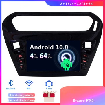 Android 10 Autoradio Lecteur DVD GPS Compatible pour Peugeot 301 (De 2012)-1