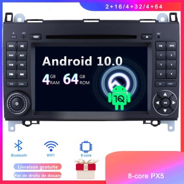 Android 10 Autoradio Lecteur DVD GPS Compatible pour Mercedes Classe A W169 (2004-2012)-1