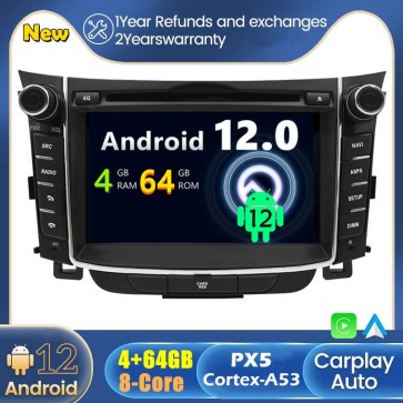 Android 12 Autoradio Lecteur DVD GPS Compatible pour Hyundai Elantra GT (2011-2017)-1