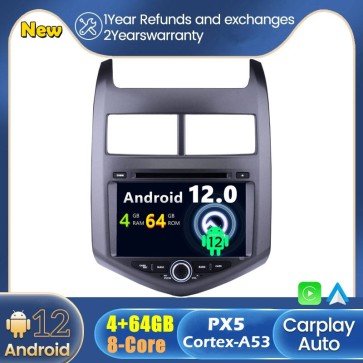 Android 12 Autoradio Lecteur DVD GPS Compatible pour Chevrolet Aveo (De 2011)-1