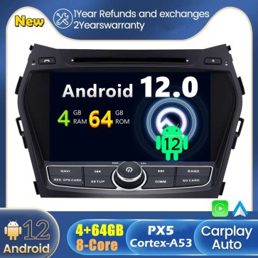 Android 12 Autoradio Lecteur DVD GPS Compatible pour Hyundai Santa Fe (2013-2017)-1