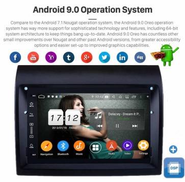 7" Android 9.0 Lecteur DVD GPS Radio Stéréo Navigation pour Peugeot Manager (De 2006)-1