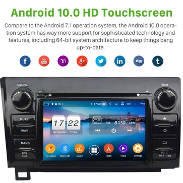 7" Android 10.0 Lecteur DVD GPS Radio Stéréo Navigation pour Toyota Sequoia (2008-2014)-1