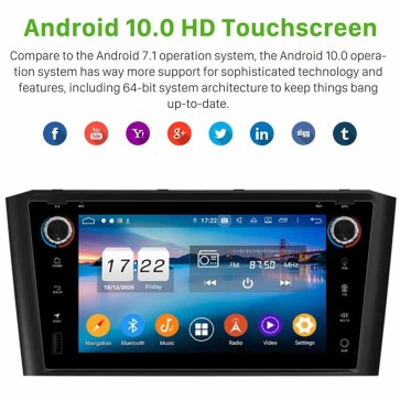 7" Android 10.0 Lecteur DVD GPS Radio Stéréo Navigation pour Toyota Avensis (2003-2009)-1