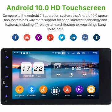 7" Android 10.0 Lecteur DVD GPS Radio Stéréo Navigation pour Mitsubishi Outlander (De 2013)-1
