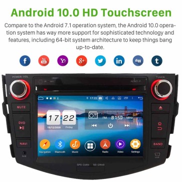7" Android 10.0 Lecteur DVD GPS Radio Stéréo Navigation pour Toyota RAV4 (2005-2012)-1