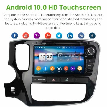 8" Android 10.0 Lecteur DVD GPS Radio Stéréo Navigation pour Mitsubishi Outlander (2013-2018)-1