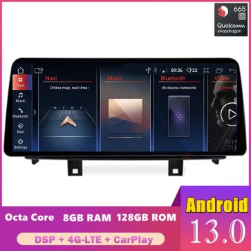 12,3" Android 13 Autoradio Système GPS Stéréo Lecteur Multimédia de Voiture pour BMW X5 F15 (2014-2018)-1