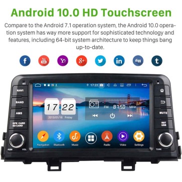 8" Android 10.0 Lecteur DVD GPS Radio Stéréo Navigation pour Kia Picanto (2017-2020)-1