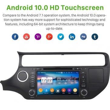 8" Android 10.0 Lecteur DVD GPS Radio Stéréo Navigation pour Kia Rio (De 2015)-1