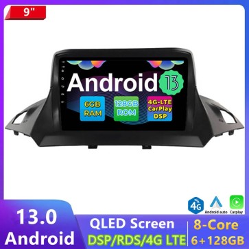 9" Android 13 Autoradio Lecteur DVD GPS Compatible pour Ford Kuga (2013-2019)-1