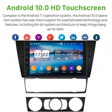 9" Android 10.0 Lecteur DVD GPS Radio Stéréo Navigation pour BMW Série 3 E90 E91 E92 E93 (2005-2013)-1