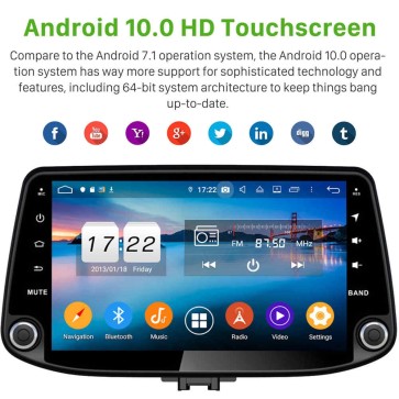 9" Android 10.0 Lecteur DVD GPS Radio Stéréo Navigation pour Hyundai i30 (2017-2020)-1