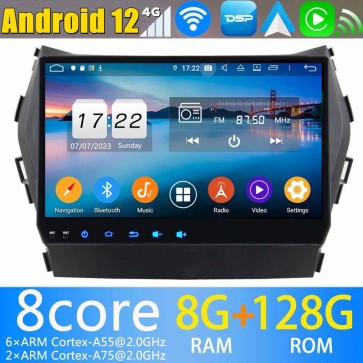 9" Android 13.0 Lecteur DVD GPS Radio Stéréo Navigation pour Hyundai Santa Fe (2013-2018)-1