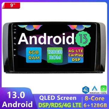 9" Android 14 Autoradio Lecteur DVD GPS Compatible pour Mercedes Classe R W251 (De 2006)-1