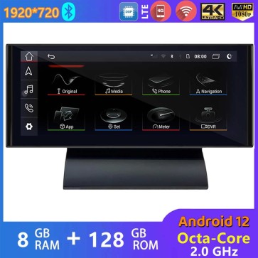 12,35" Android 13.0 Autoradio Lecteur DVD GPS Compatible pour Audi A8 S8 D3 (2003-2009)-1