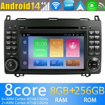 9" Android 14 Autoradio Stéréo de Voiture Multimédia GPS Navigation pour Mercedes Sprinter W906 (2006-2016)-1