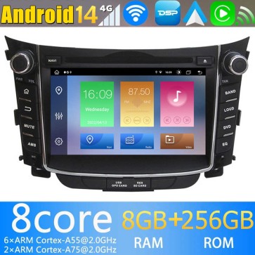 7" Android 14 Autoradio Stéréo de Voiture Multimédia GPS Navigation pour Hyundai i30 (2011-2017)-1