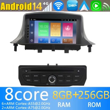 7" Android 14 Autoradio Stéréo de Voiture Multimédia GPS Navigation pour Renault Megane III (De 2009)-1