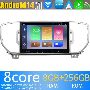 9" Android 14 Autoradio Stéréo de Voiture Multimédia GPS Navigation pour Kia Sportage 4 (De 2016)-1