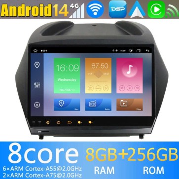 9" Android 14 Autoradio Stéréo de Voiture Multimédia GPS Navigation pour Hyundai ix35 (2009-2015)-1