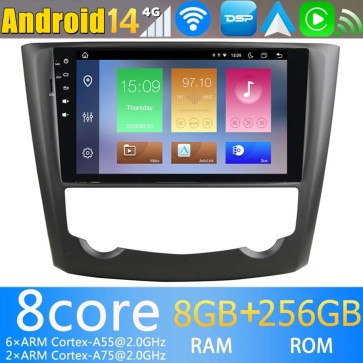 9" Android 14 Autoradio Stéréo de Voiture Multimédia GPS Navigation pour Renault Kadjar (De 2015)-1