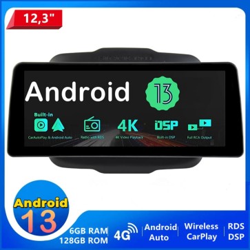 12,3" Android 14.0 Autoradio Lecteur DVD GPS Compatible pour Jeep Renegade (2016-2020)-1