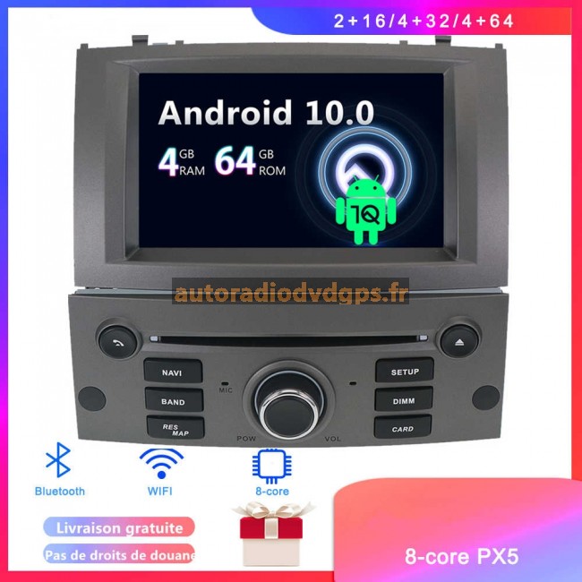 AUTORADIO GPS ANDROID 11 POUR PEUGEOT 407 04–10