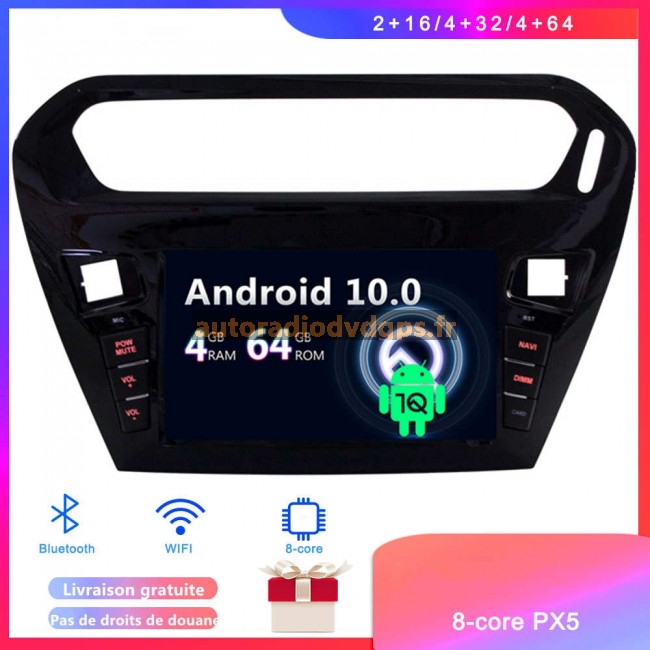 Autoradio Android 10.0 GPS Peugeot 301