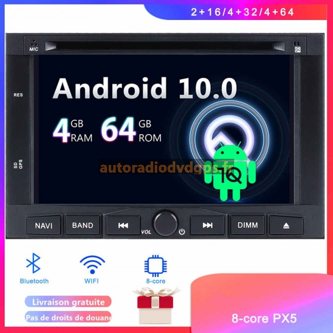 Autoradio tactile GPS Bluetooth Android & Apple Carplay Citroën DS3 et C3  de 2010 à 2016 + caméra de recul