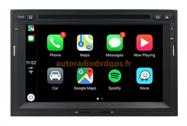 Peugeot Partner Android 10.0 Autoradio DVD GPS avec 8-Core 4Go+64Go  Bluetooth Parrot - 7 Android 10.0 Lecteur DVD GPS Radio Stéréo Navigation  pour Peugeot Partner (De 2008)