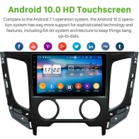 Mitsubishi L200 Android 10.0 Autoradio DVD GPS avec 8-Core 4Go+64Go Bluetooth Parrot Telecommande au Volant Micro DSP SD USB DAB 4G LTE WiFi MirrorLink OBD2 CarPlay - 9" Android 10.0 Lecteur DVD GPS Radio Stéréo Navigation pour Mitsubishi L200 (2015-2019)