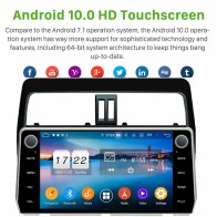 Toyota Land Cruiser Prado J150 Android 13.0 Autoradio DVD GPS avec 8Go+128Go Bluetooth Telecommande au Volant DSP USB DAB 4G WiFi CarPlay - 10" Android 13.0 Lecteur DVD GPS Radio Stéréo Navigation pour Toyota Land Cruiser Prado J150 (2018-2022)