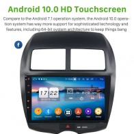 Peugeot 4008 Android 10.0 Autoradio DVD GPS avec 8-Core 4Go+64Go Bluetooth Parrot Telecommande au Volant Micro DSP CD SD USB DAB 4G LTE WiFi TV MirrorLink OBD2 CarPlay - 10" Android 10.0 Lecteur DVD GPS Radio Stéréo Navigation pour Peugeot 4008 (De 2012)