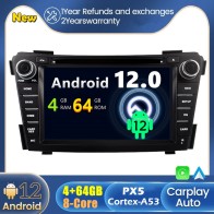 Hyundai i40 Android 12.0 Autoradio DVD GPS avec Commande au volant et Kit mains libres Bluetooth DAB USB 4G WiFi OBD2 Carplay - Android 12 Autoradio Lecteur DVD GPS pour Hyundai i40 (2011-2019)