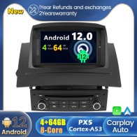 Renault Mégane II Android 12.0 Autoradio DVD GPS avec Commande au volant et Kit mains libres Bluetooth DAB USB 4G WiFi OBD2 Carplay - Android 12 Autoradio Lecteur DVD GPS pour Renault Mégane II (2002-2009)