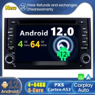 Hyundai H-1 Android 12.0 Autoradio DVD GPS avec Commande au volant et Kit mains libres Bluetooth DAB USB 4G WiFi OBD2 Carplay - Android 12 Autoradio Lecteur DVD GPS pour Hyundai H-1 (2007-2015)
