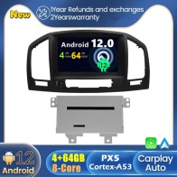 Opel Insignia Android 12.0 Autoradio DVD GPS avec Commande au volant et Kit mains libres Bluetooth DAB USB 4G WiFi OBD2 Carplay - Android 12 Autoradio Lecteur DVD GPS pour Opel Insignia (2008-2013)