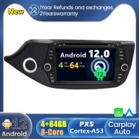 Kia Ceed Android 12.0 Autoradio DVD GPS avec Commande au volant et Kit mains libres Bluetooth DAB USB 4G WiFi OBD2 Carplay - Android 12 Autoradio Lecteur DVD GPS pour Kia Ceed (2012-2018)