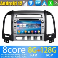 Hyundai Santa Fe Android 13.0 Autoradio DVD GPS avec 8Go+128Go Bluetooth Telecommande au Volant DSP USB DAB 4G WiFi OBD2 CarPlay - 7" Android 13.0 Lecteur DVD GPS Radio Stéréo Navigation pour Hyundai Santa Fe (2006-2012)