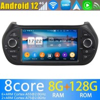 Fiat Fiorino Android 13.0 Autoradio DVD GPS avec 8Go+128Go Bluetooth Telecommande au Volant DSP USB DAB 4G WiFi OBD2 CarPlay - 7" Android 13.0 Lecteur DVD GPS Radio Stéréo Navigation pour Fiat Fiorino (2008-2017)